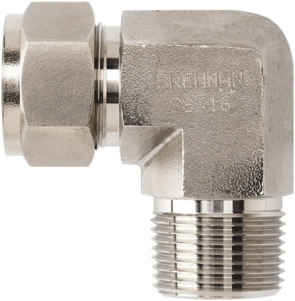Compression Tube Male Elbow: 1/8