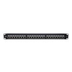 CAT5E/CAT6 PATCH PANEL 24-PORT SHIELDED