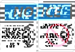 Security & Admittance Sign: Rectangle, 