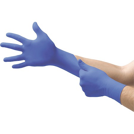 Series Microflex Disposable Gloves: Size Small, 3.9 mil, Uncoated-Coated Nitrile, Industrial Grade, Unpowdered