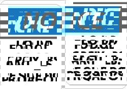 Warning & Safety Reminder Sign: Rectangl