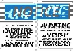 Security & Admittance Sign: Rectangle, 