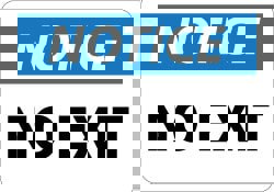 Notice - No Exit, Plastic Exit Sign