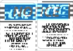 Security & Admittance Sign: Rectangle, 