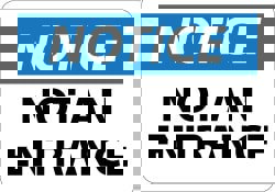 Security & Admittance Sign: Rectangle, 