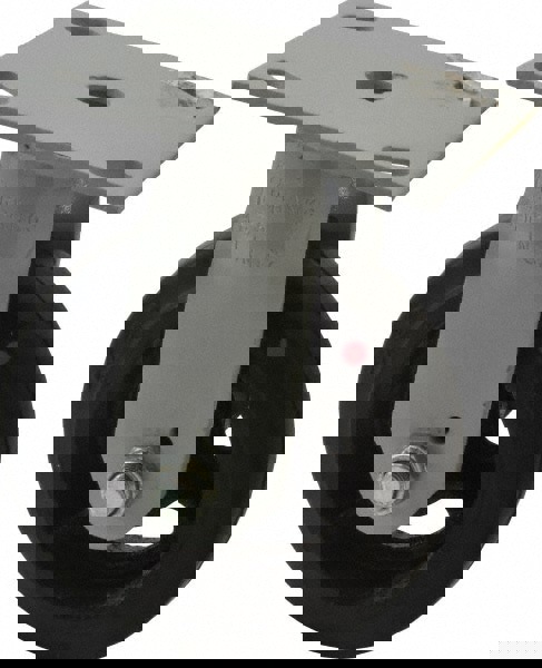 Rigid Top Plate Caster: Mold on Rubber, 5