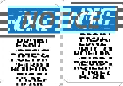 Accident Prevention Sign: Rectangle, 