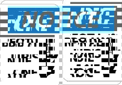 Inspecting, Testing & Data Sign: Rectang