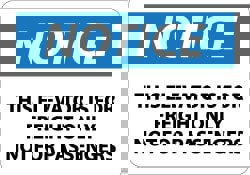 Accident Prevention Sign: Rectangle, 