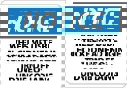 Accident Prevention Sign: Rectangle, 