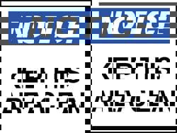 Accident Prevention Sign: Rectangle, 