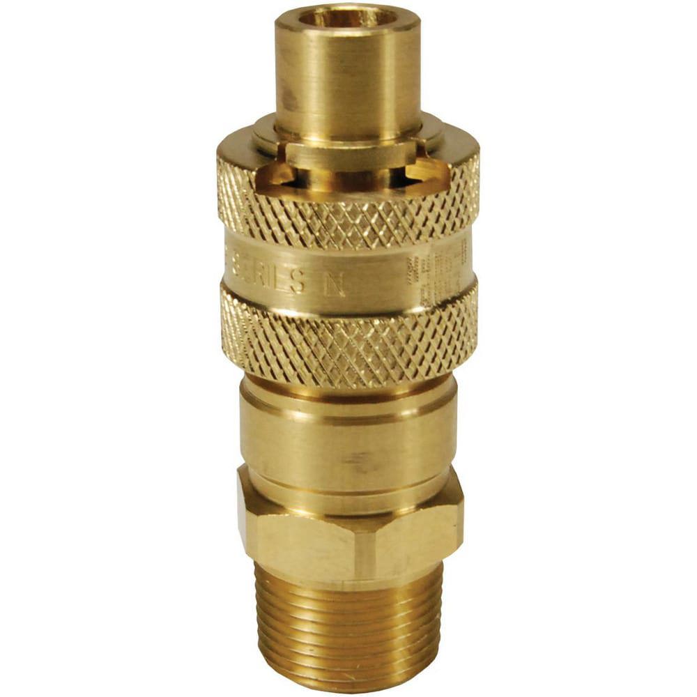 Pneumatic Hose Fittings & Couplings; Fitting Type: Plug ; Type: Plug ; Interchange Type: Bowes ; Thread Type: NPTF ; Material: Brass ; Thread Standard: Male NPT