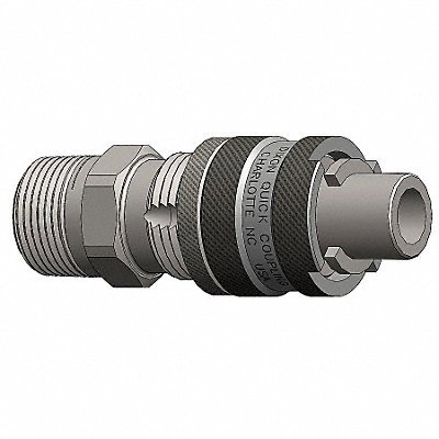 Pneumatic Hose Fittings & Couplings; Type: Plug ; Coupling Type: Plug ; Interchange Type: Dix-Lock ; Thread Type: Male NPTF ; Coupler Size: 0.5 ; Material: Brass