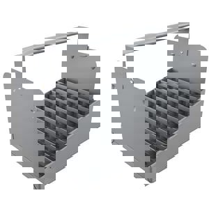 10 x 6 1/2 in. Grey Steel Nipple Caddy T