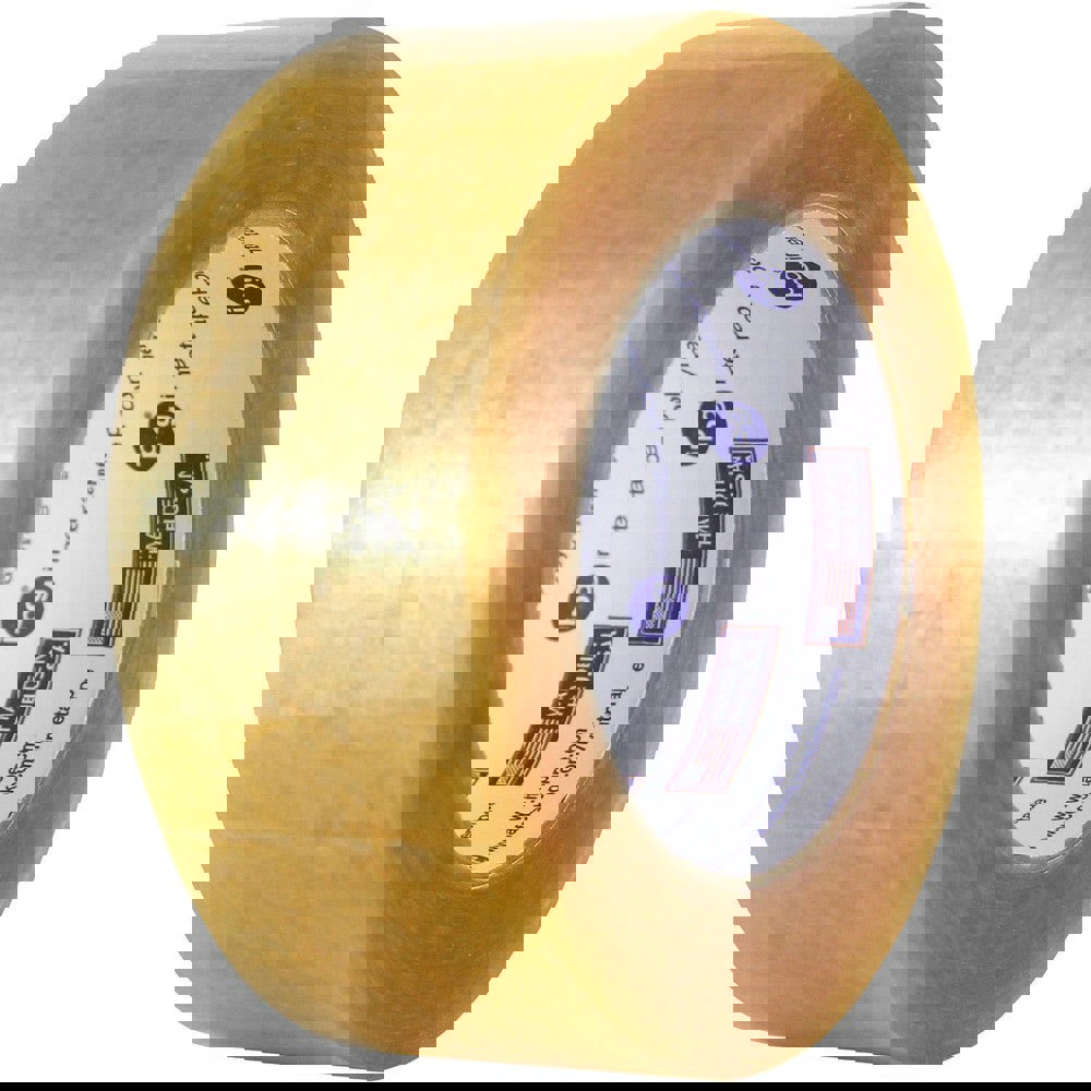 Adhesive Transfer Tape; Adhesive Material: Natural Rubber ; Width (Inch): 32-53/64 ; Length (Meters): 100.000 ; Tape Material: Polypropylene ; Adhesion Strength: High ; Thickness (mil): 2.3000