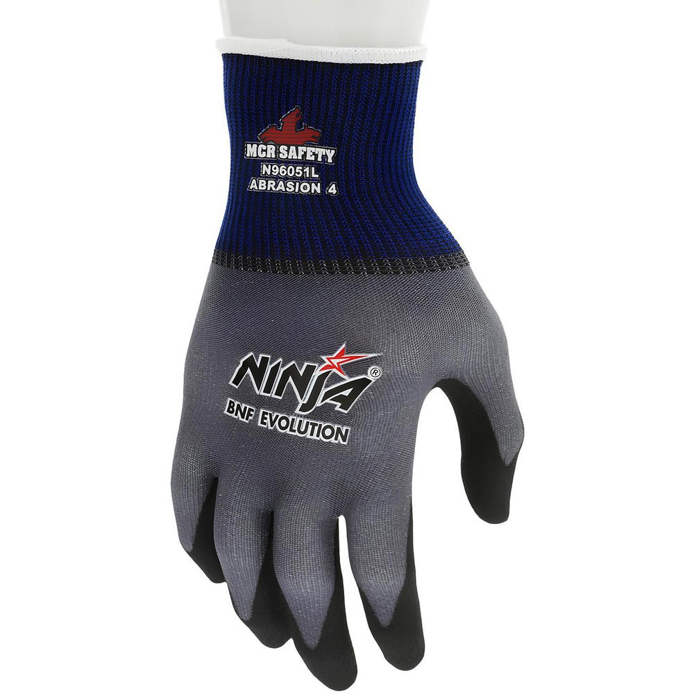 Work Gloves: MCR Safety N96051, Size Small, Nitrile-Coated Puncture Resistant
