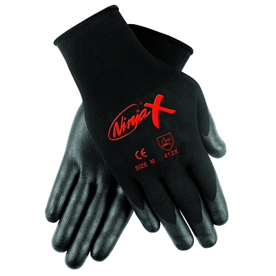 General Purpose Work Gloves: X-Large, Nitrile Coated, Nylon