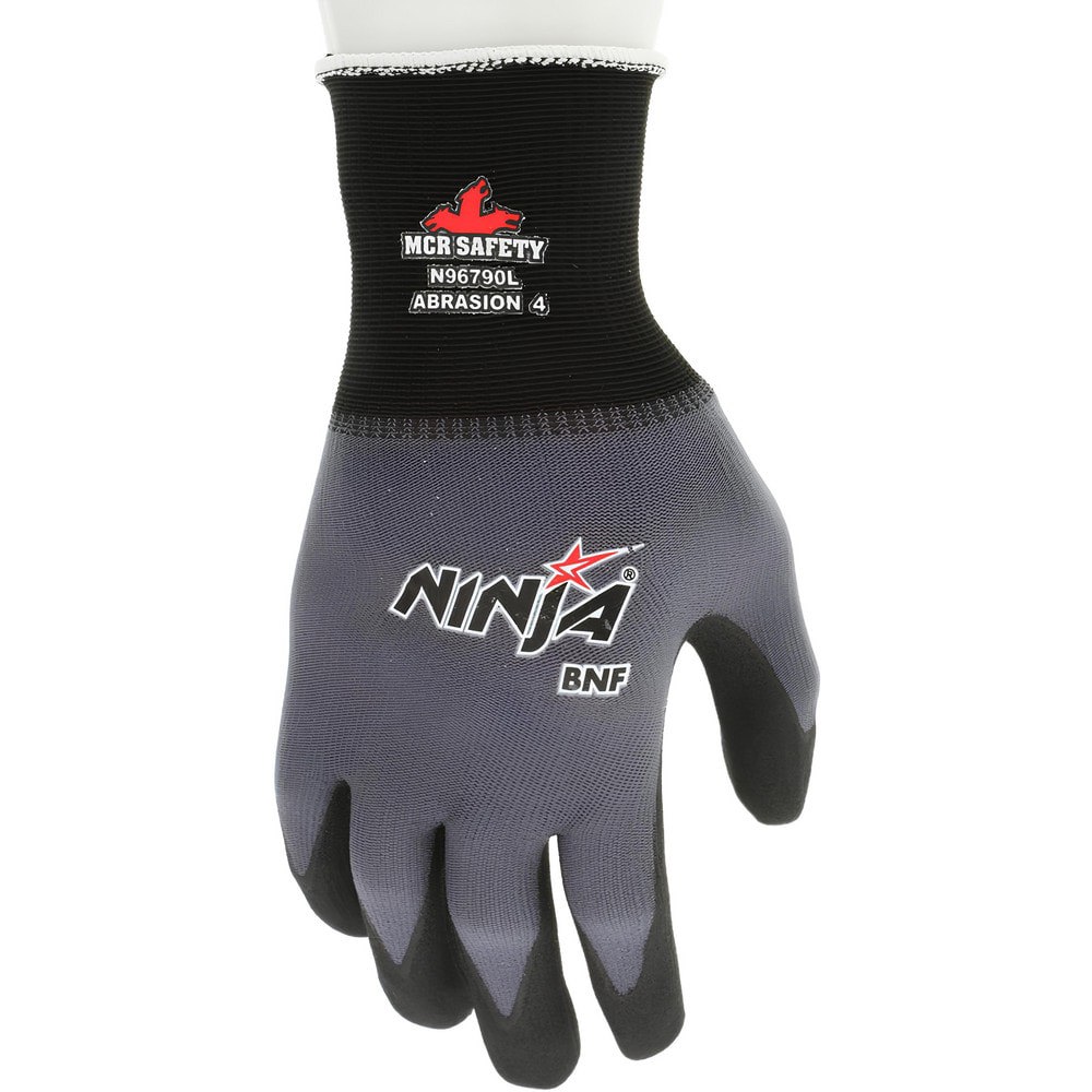 Work Gloves: Ninja N96790, Size X-Small, Nitrile-Coated Nylon & Spandex, General Purpose