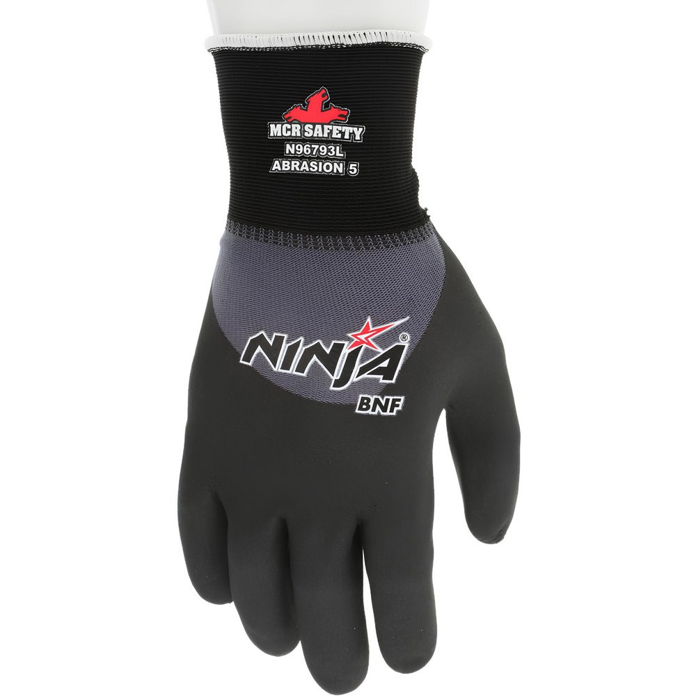 Work Gloves: Ninja N96793, Size Small, Nitrile-Coated Nylon & Spandex, General Purpose