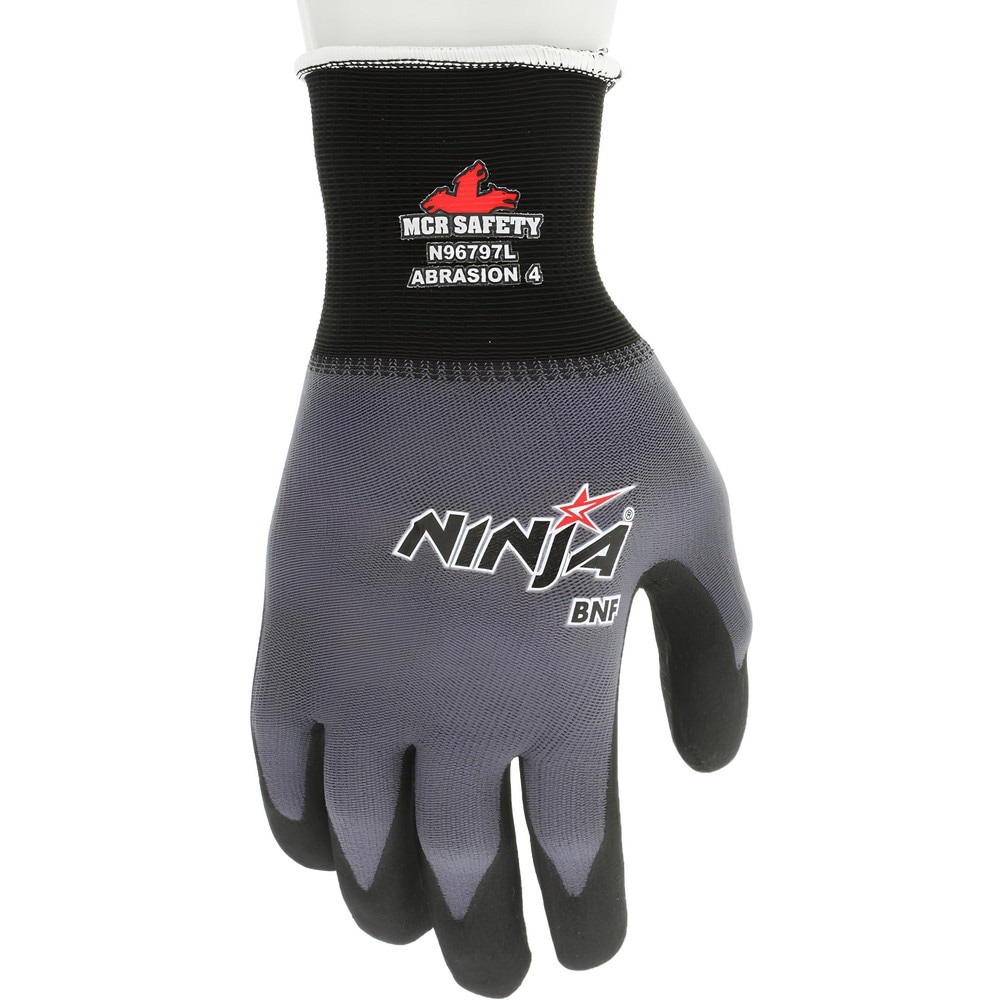 Work Gloves: Ninja N96797, Size X-Small, Nitrile-Coated Nylon & Spandex, General Purpose