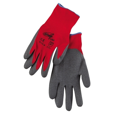 General Purpose Work Gloves: Medium, Rubber Coated, Nylon