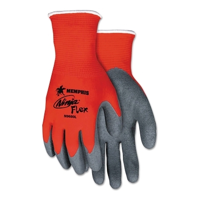 General Purpose Work Gloves: X-Large, Rubber Coated, Nylon