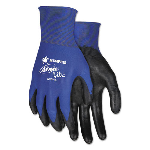 Work Gloves: Ninja Lite N9696, Size Small, Polyurethane-Coated Nylon, General Purpose