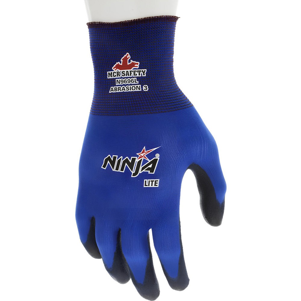 Work Gloves: Ninja Lite N9696, Size X-Small, Polyurethane-Coated Nylon, General Purpose