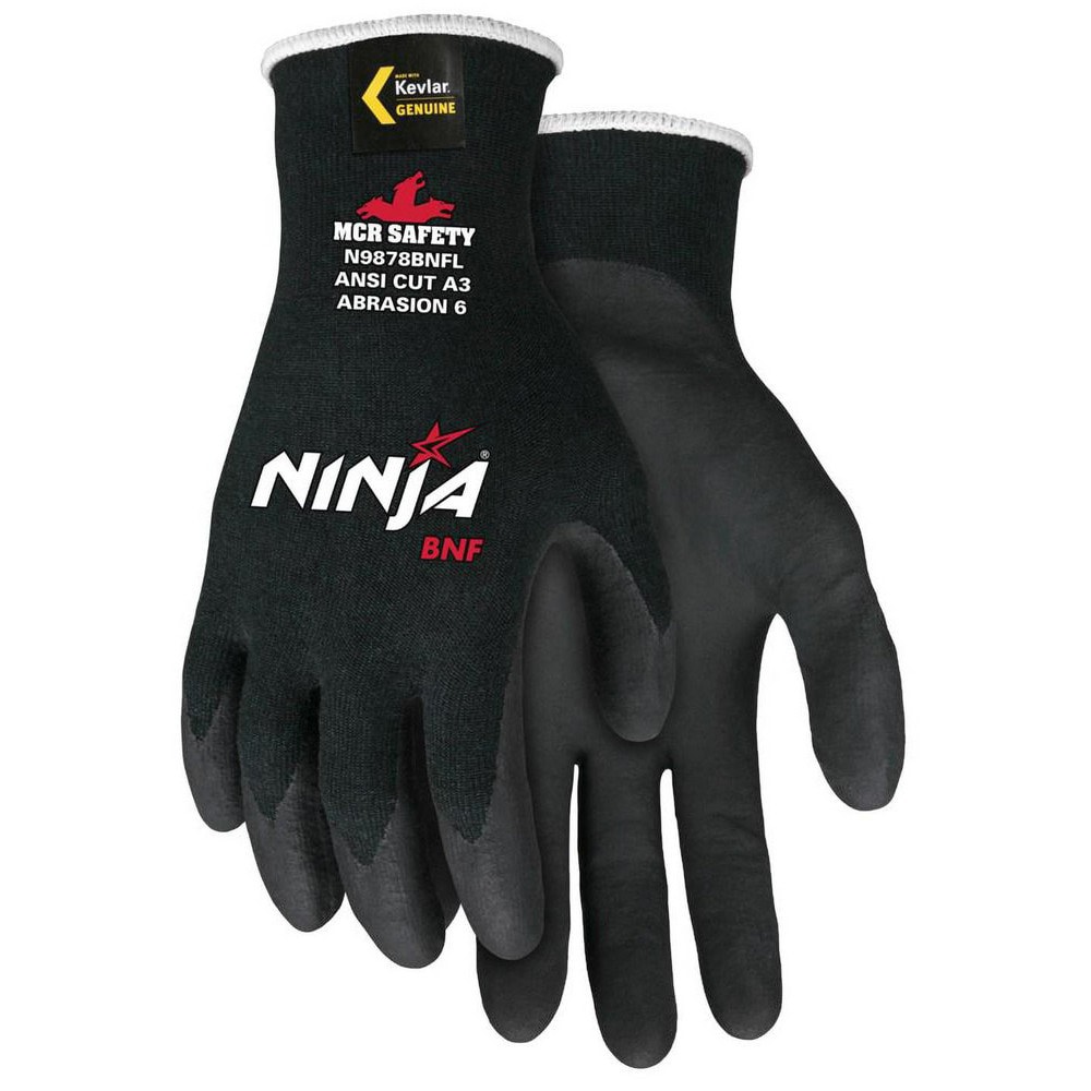 Cut, Puncture & Abrasion-Resistant Gloves: Memphis N9878BNF, Size X-Large, ANSI Cut A3, ANSI Puncture 2, Foam Nitrile, Kevlar