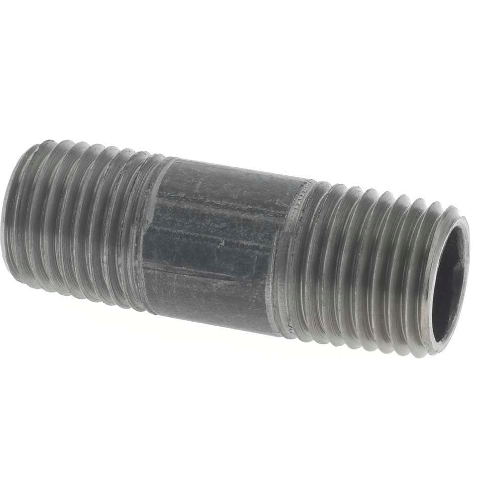 Black Pipe Nipple: 1/4