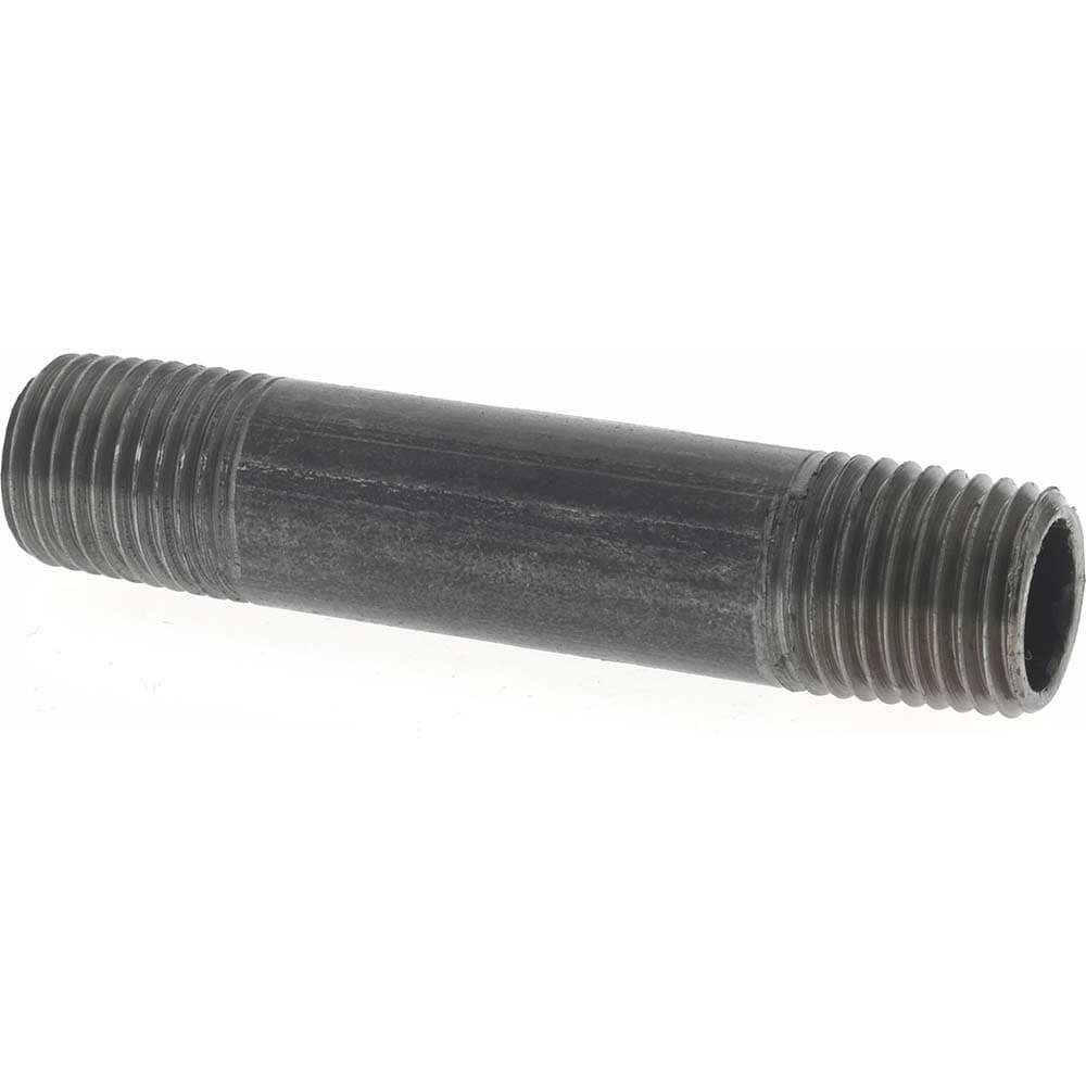 Black Pipe Nipple: 1/4
