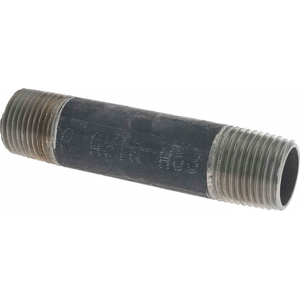 Black Pipe Nipple: 1/2