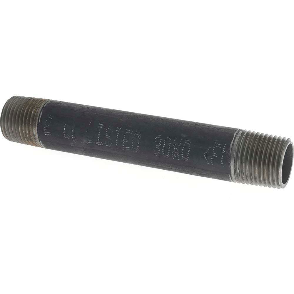 Black Pipe Nipple: 1/2