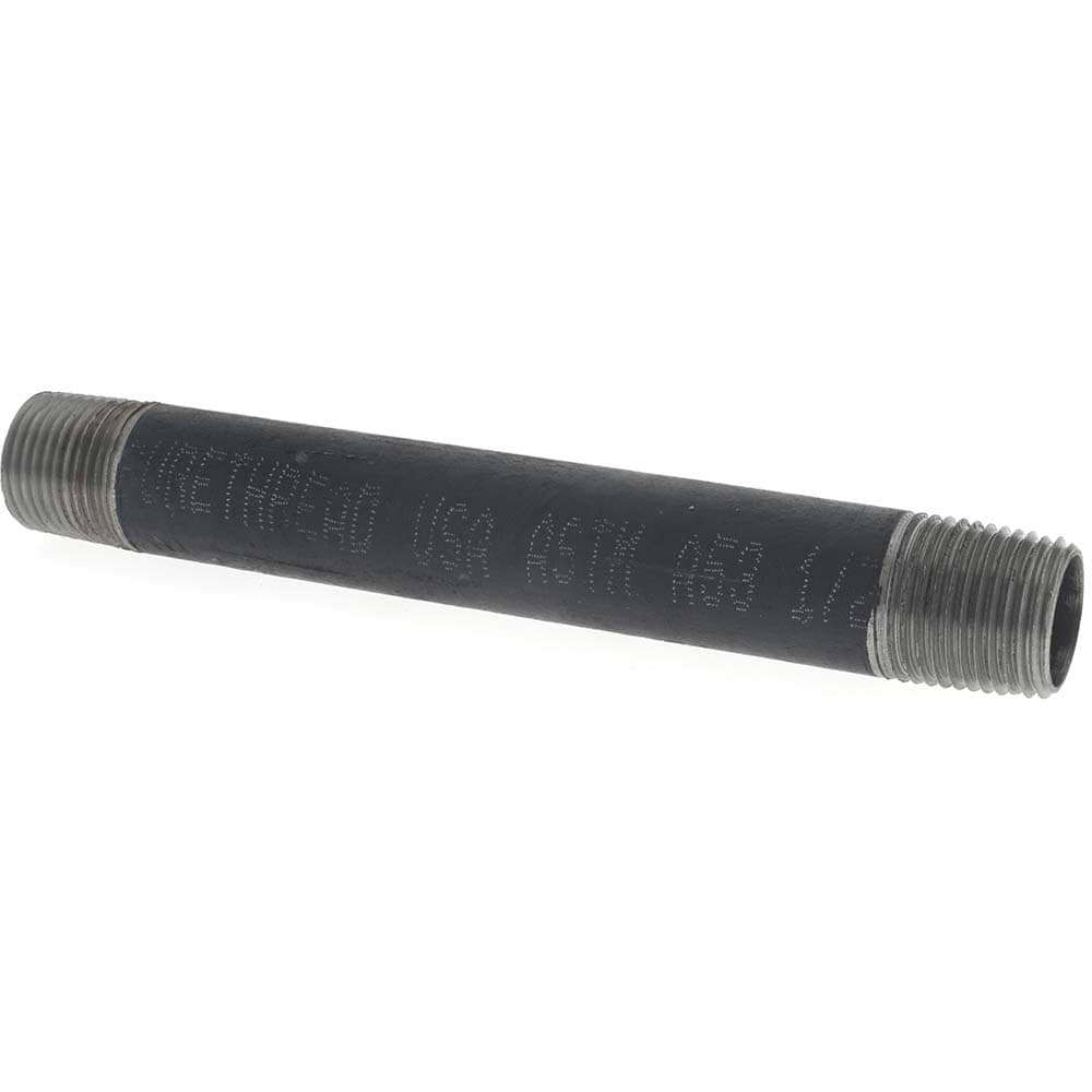 Black Pipe Nipple: 1/2