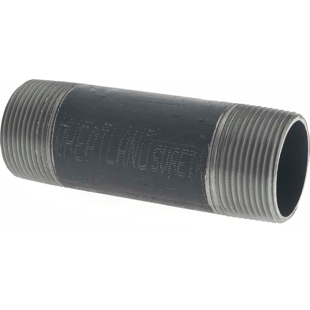 Black Pipe Nipple: 1-1/4