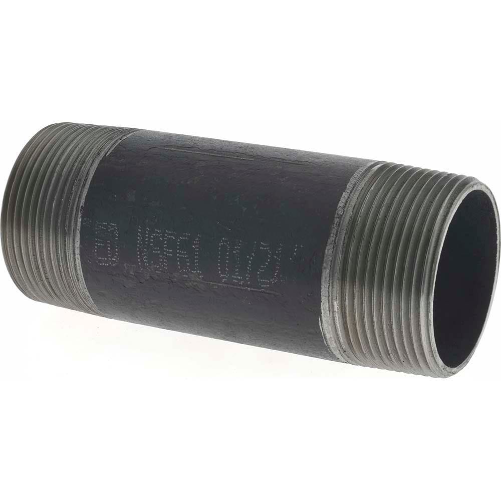 Black Pipe Nipple: 1-1/2