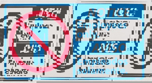 Security & Admittance Sign: Rectangle, 