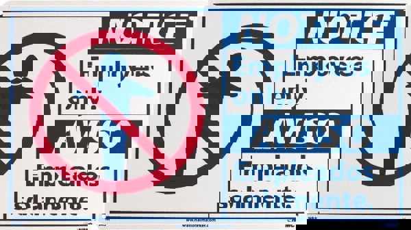 Security & Admittance Sign: Rectangle, 