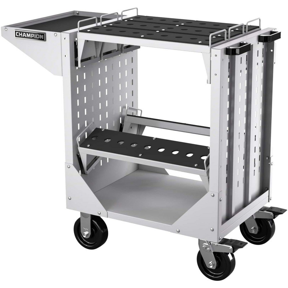 CNC Storage Carts; Style: Capto ; Taper Size: Capto C4 ; Tool Type: CAPTO ; Caster Type: Swivel; Fixed ; Color: Light Gray ; Tool Capacity: 3600