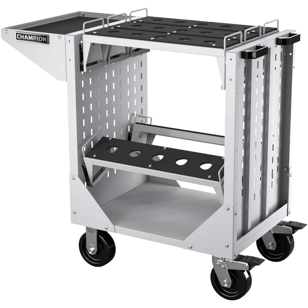 CNC Storage Carts; Style: Capto ; Taper Size: Capto C6 ; Tool Type: CAPTO ; Caster Type: Swivel; Fixed ; Color: Light Gray ; Tool Capacity: 3600
