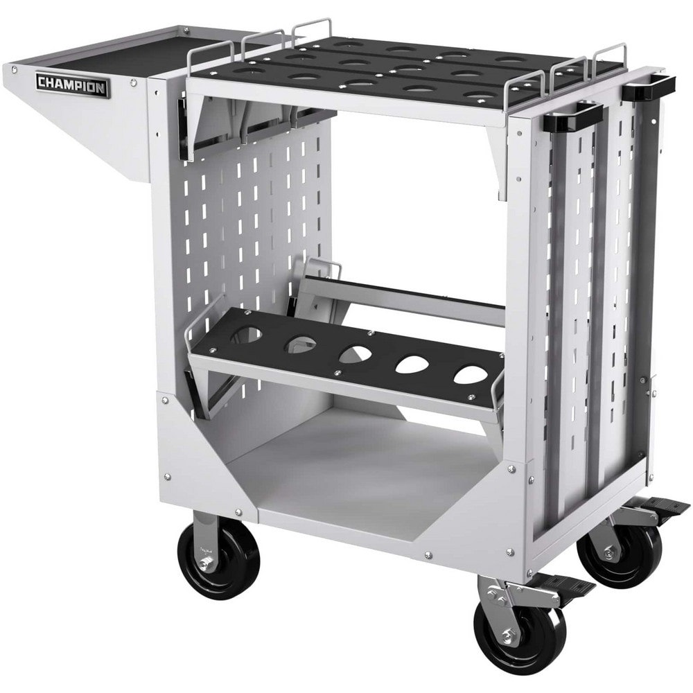 CNC Storage Carts; Style: Capto ; Taper Size: Capto C8 ; Tool Type: CAPTO ; Caster Type: Swivel; Fixed ; Color: Light Gray ; Tool Capacity: 3600