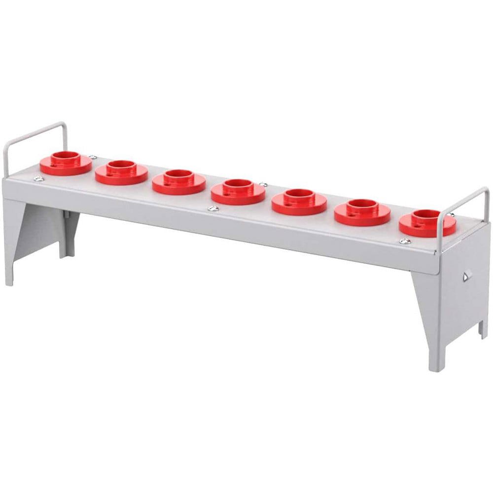 CNC Storage Racks; Rack Type: Benchtop ; Tool Capacity: 100 ; Tool Type: Tool Holder Rack ; Load Capacity: 100lb ; Overall Height: 5.5in ; Color: Light Gray