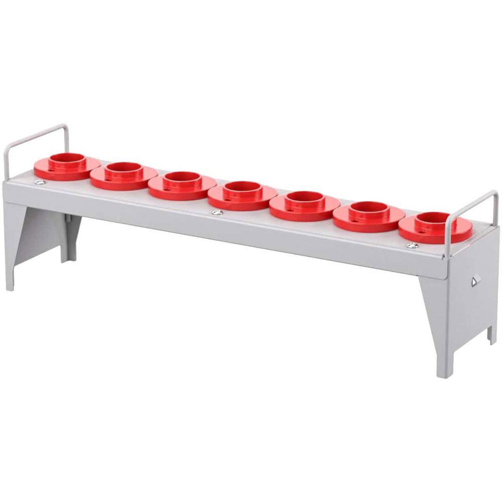CNC Storage Racks; Rack Type: Benchtop ; Tool Capacity: 100 ; Tool Type: Tool Holder Rack ; Load Capacity: 100lb ; Overall Height: 5.5in ; Color: Light Gray