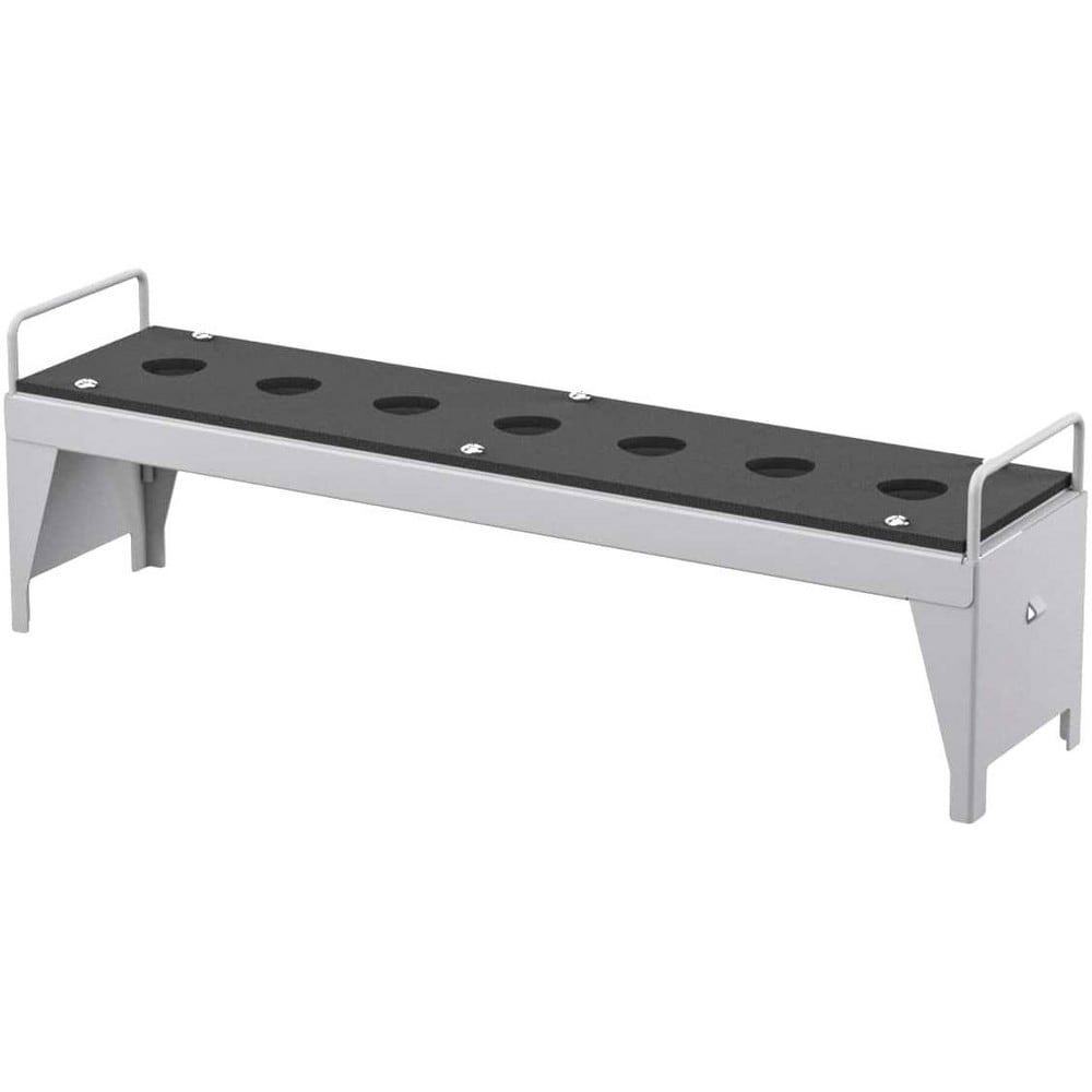CNC Storage Racks; Rack Type: Benchtop ; Tool Capacity: 100 ; Tool Type: Tool Holder Rack ; Load Capacity: 100lb ; Overall Height: 5.5in ; Color: Light Gray