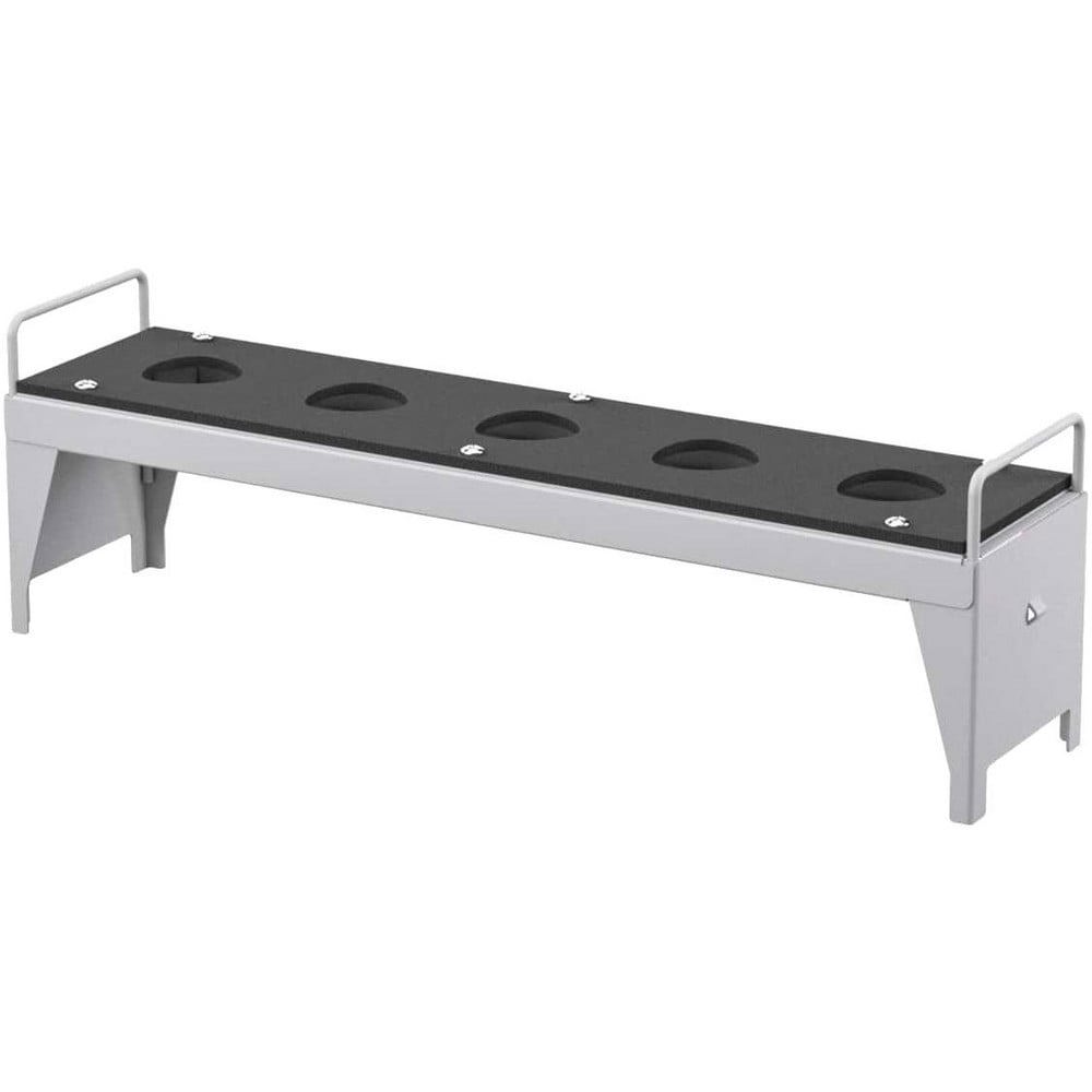 CNC Storage Racks; Rack Type: Benchtop ; Tool Capacity: 100 ; Tool Type: Tool Holder Rack ; Load Capacity: 100lb ; Overall Height: 5.5in ; Color: Light Gray
