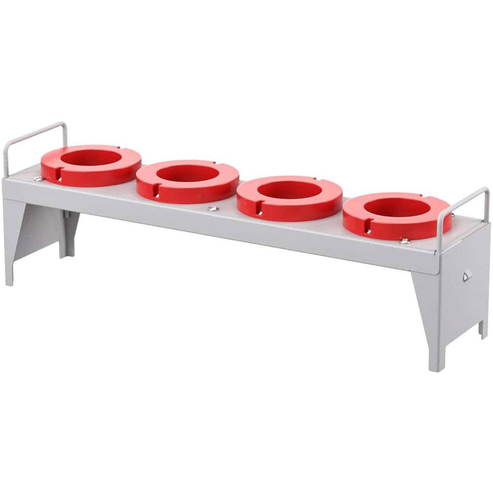 CNC Storage Racks; Rack Type: Benchtop ; Tool Capacity: 100 ; Tool Type: Tool Holder Rack ; Load Capacity: 100lb ; Overall Height: 5.5in ; Color: Light Gray