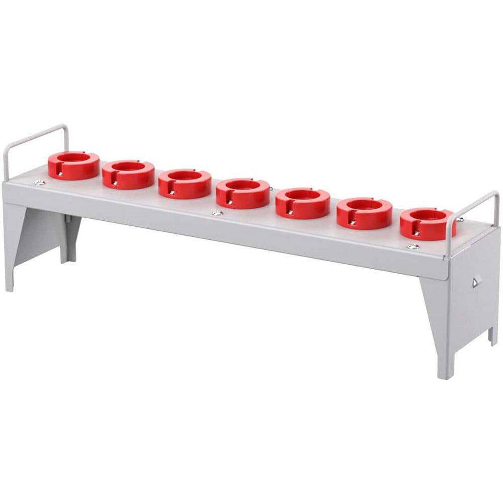 CNC Storage Racks; Rack Type: Benchtop ; Tool Capacity: 100 ; Tool Type: Tool Holder Rack ; Load Capacity: 100lb ; Overall Height: 5.5in ; Color: Light Gray