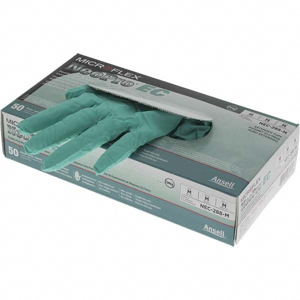 Series Microflex Neopro Disposable Gloves: Size Medium, 6.3 mil, Uncoated-Coated Neoprene, Medical Grade, Unpowdered