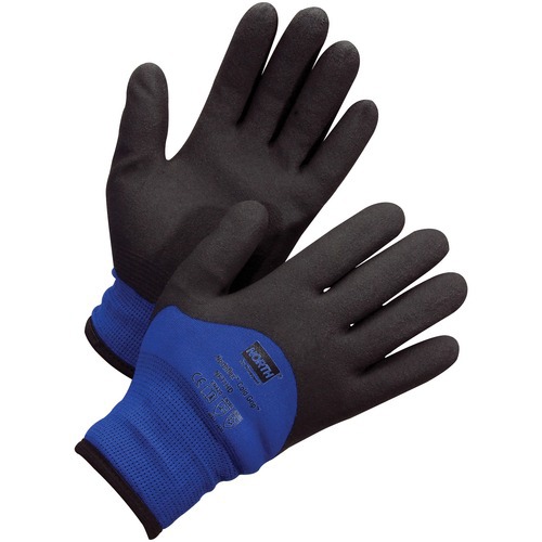 General Purpose Work Gloves: Large, Polyvinylchloride Coated, Nylon