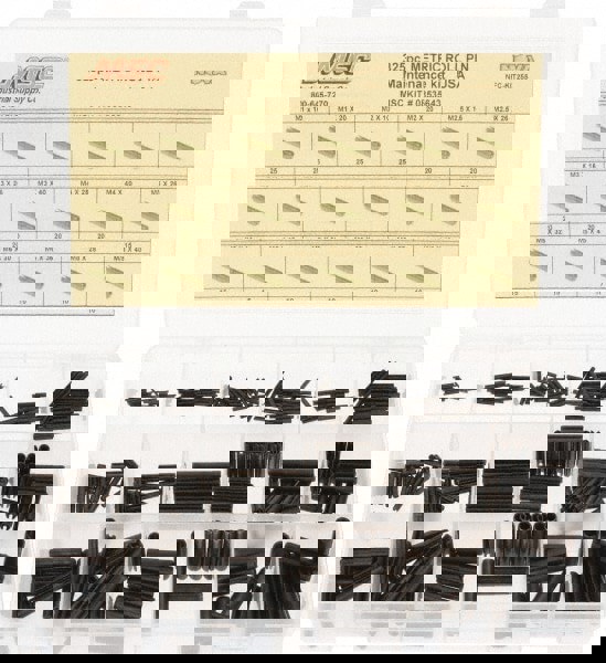 325 Piece, M1 to M8 Pin Diam, Spring Pin Assortment